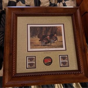 Hand-signed Mark Anderson”Two of a Kind” Wild Turkey Limited Edition Framed Prin